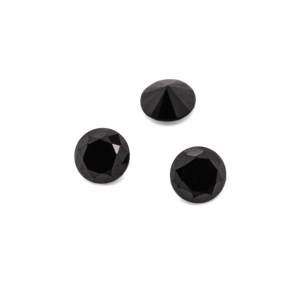 Diamond - black, non-transparent, round, 1.8mm, approx. 0.025 cts, No. D11059