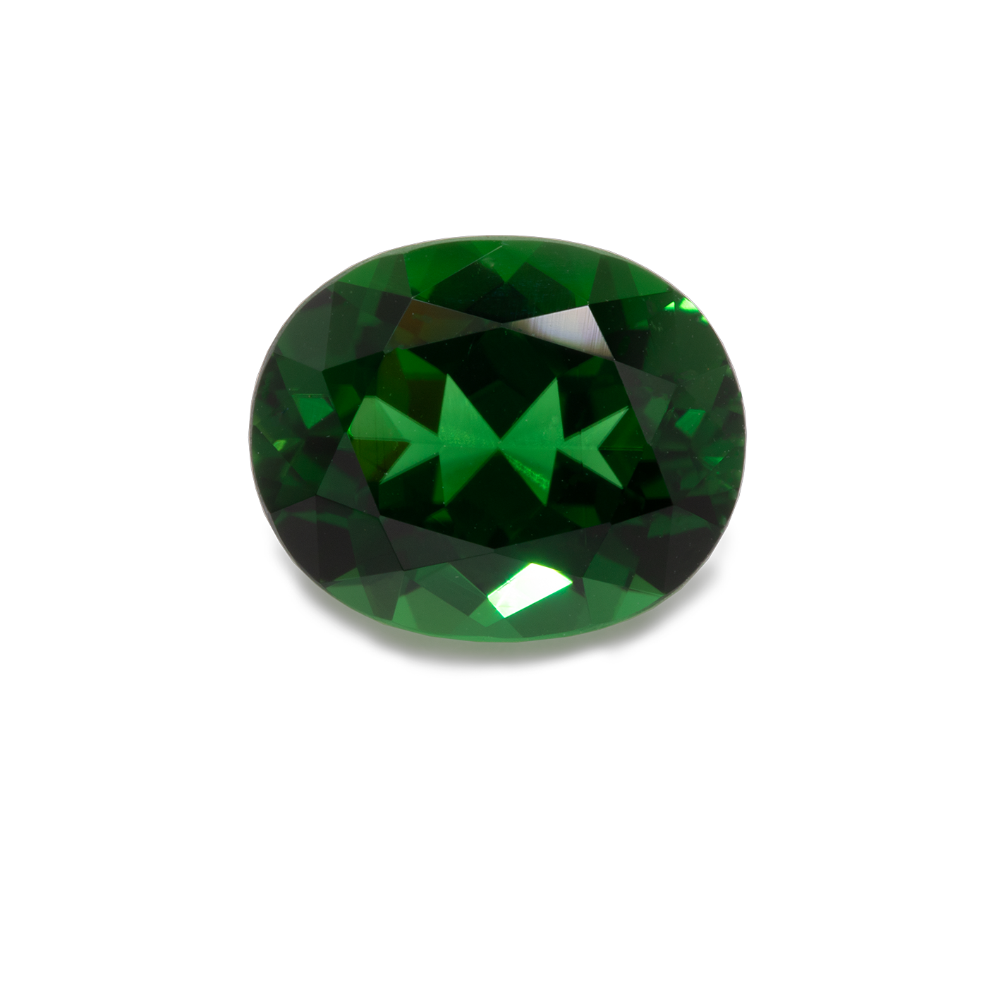 Chrome Tourmaline - green, oval, 10x8.2 mm, 2.88 cts, No. TR42001