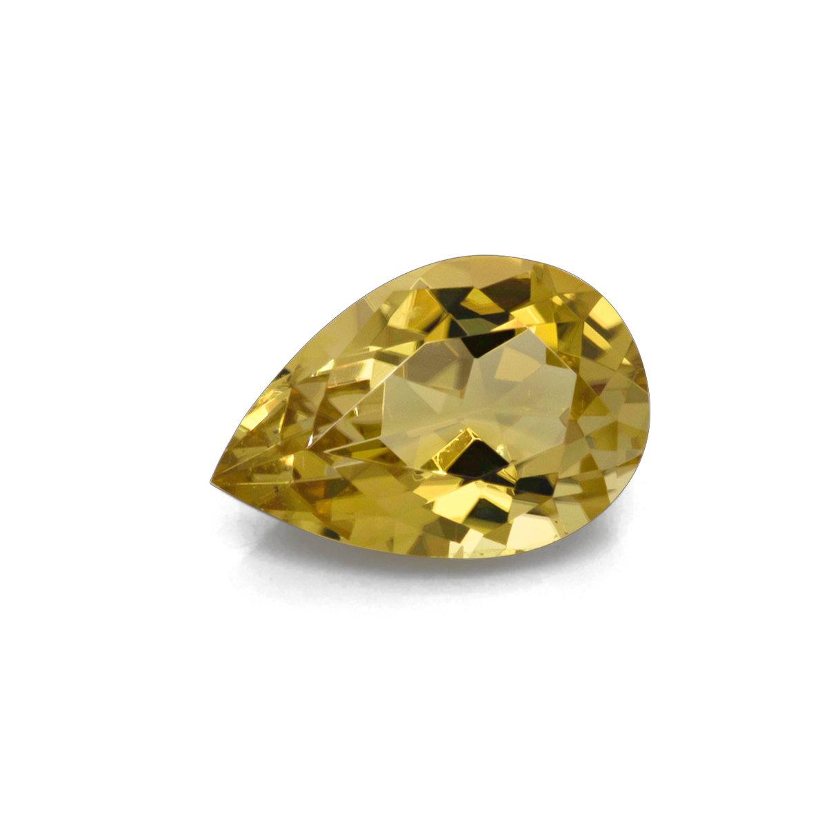 Tourmaline - yellow, pearshape, 9x6 mm, 1.25 cts, No. TR101318