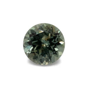 Sapphire - grey/green, round, 4x4 mm, 0.34 cts, No. XSR11222