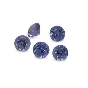 Tanzanite - AA, round, 2.5x2.5 mm, 0.063-0.075 cts, No. TZ35002