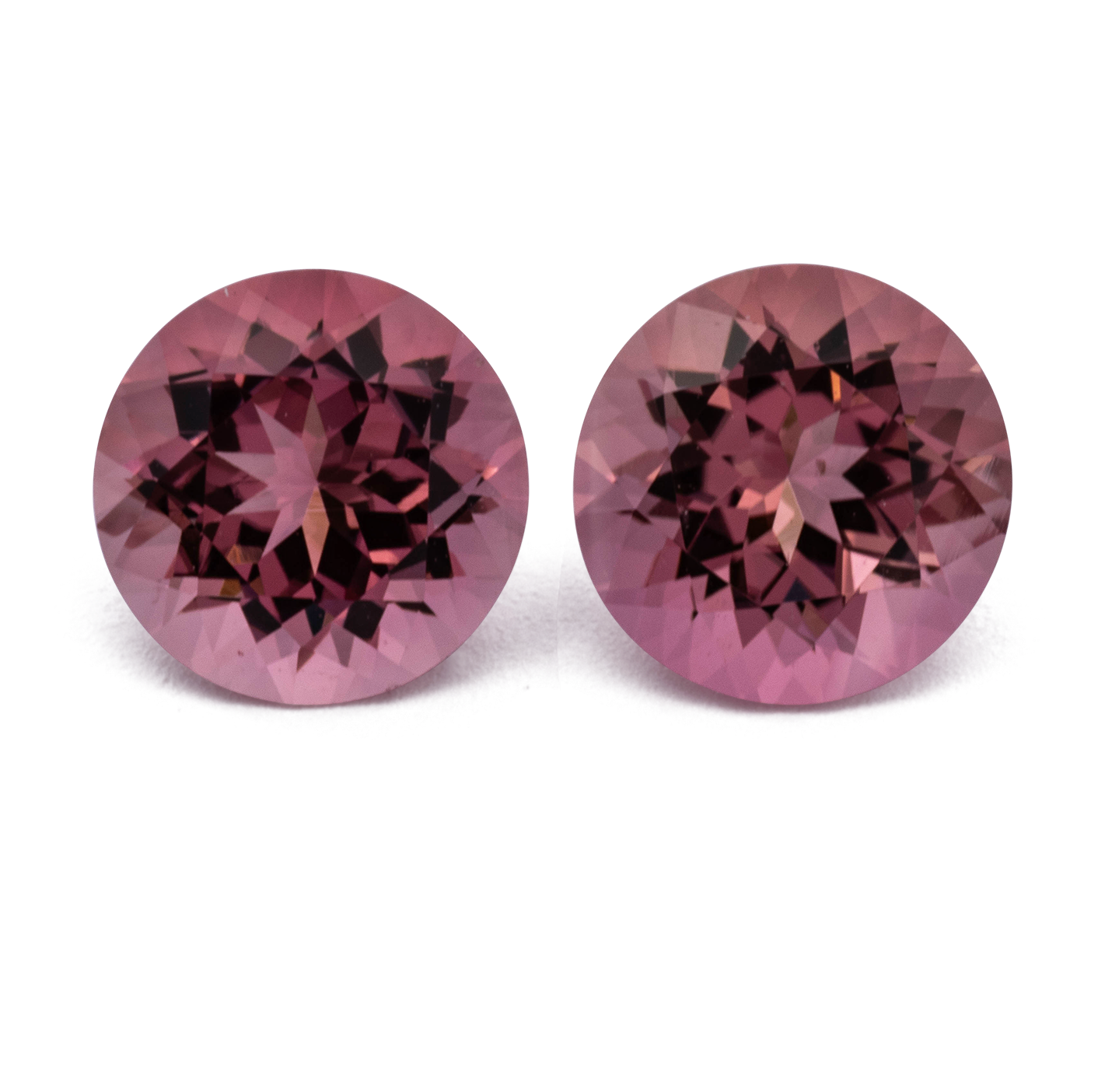 Turmalin Paar - pink, rund, 6x6 mm, 1.65 cts, Nr. TR991184