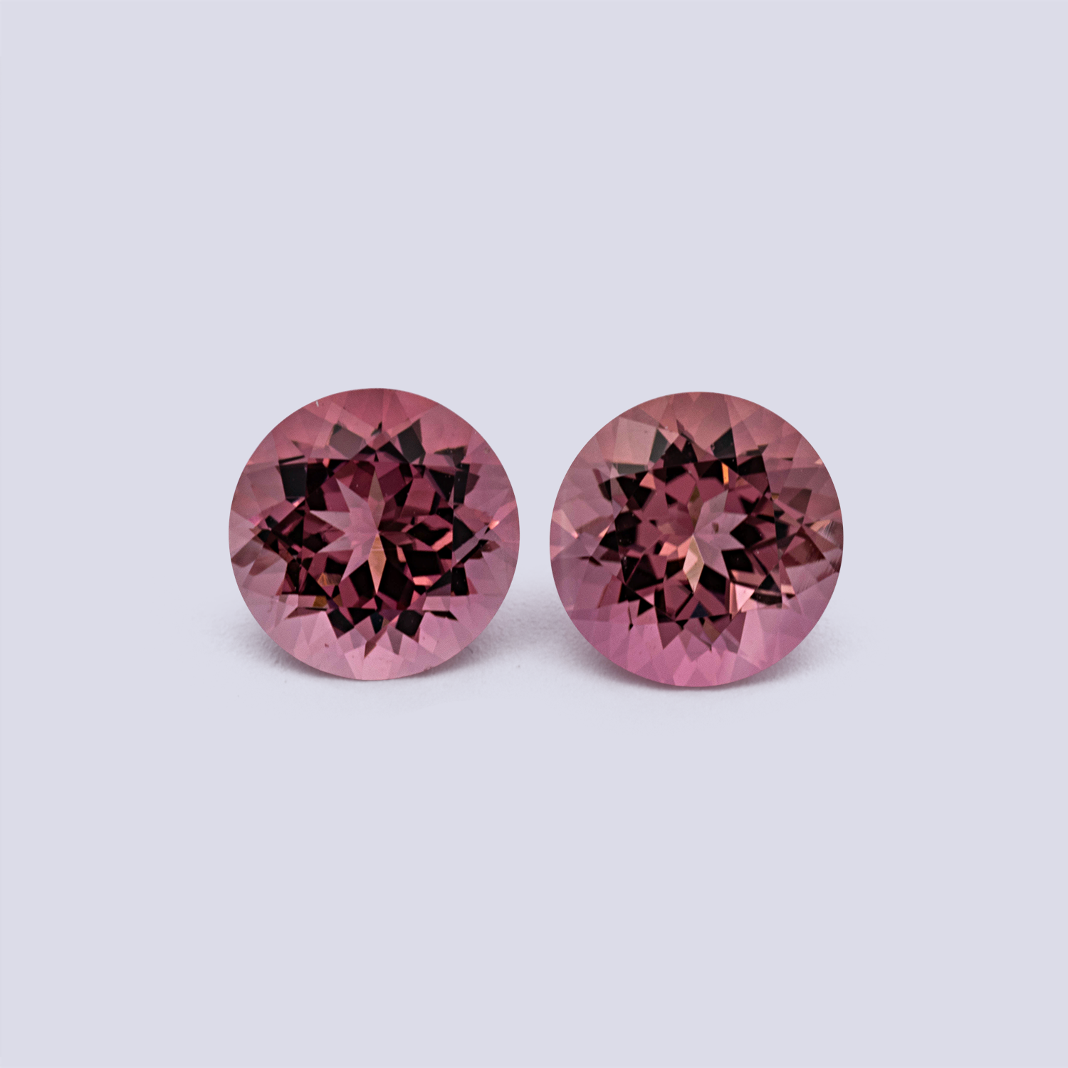 Turmalin Paar - pink, rund, 6x6 mm, 1.65 cts, Nr. TR991184