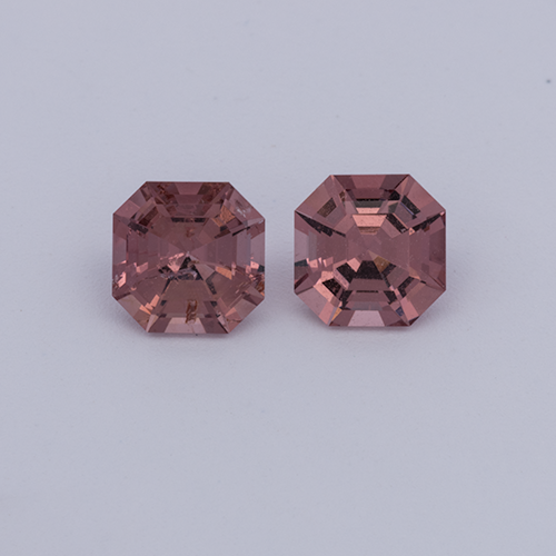 Spinell Paar - pink, asscher, 4.5x4.5 mm, 0.91 cts, Nr. SP90120