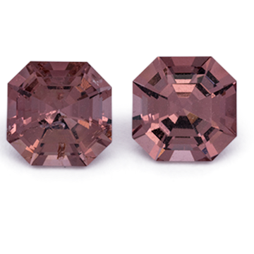 Spinell Paar - pink, asscher, 4.5x4.5 mm, 0.91 cts, Nr. SP90120