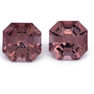 Spinell Paar - pink, asscher, 4.5x4.5 mm, 0.91 cts, Nr. SP90120